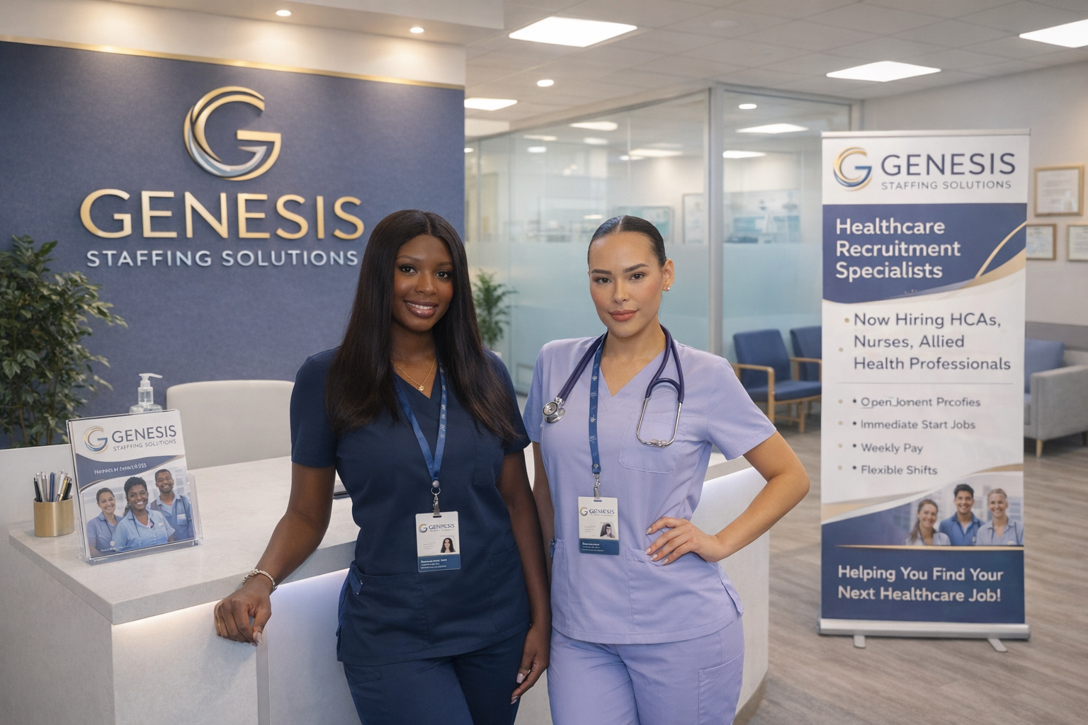 Healthcare staff supporting patients